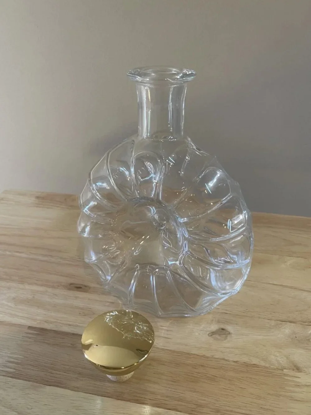 Vintage Baccarat Remy Martin Centaure Crystal Cognac Decanter Gold Stopper